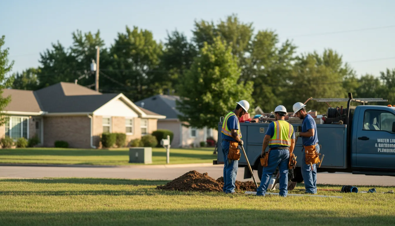 Residential water line and bathroom plumbing service in Avoca, NE